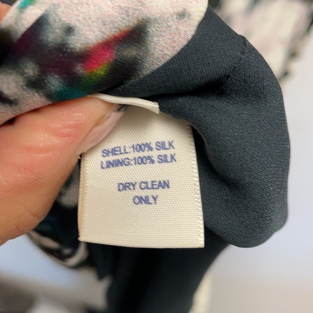 Rebecca Minkoff silk marble print open back cocktail dress - Picture 5 of 5